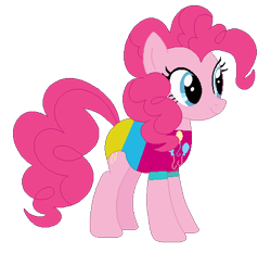 Size: 455x424 | Tagged: safe, artist:selenaede, artist:user15432, pinkie pie, earth pony, pony, g4, base used, clothes, cutie mark on clothes, leotard, olympics, simple background, solo, sports, sports outfit, sporty style, swimsuit, transparent background