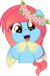 Size: 3298x5003 | Tagged: safe, artist:jhayarr23, part of a set, oc, oc only, oc:vibrashy, pegasus, pony, :3, absurd resolution, commission, cute, daaaaaaaaaaaw, female, goody greeting meme, hooves together, looking at you, mare, nya, ocbetes, open mouth, open smile, pegasus oc, simple background, smiling, smiling at you, solo, starry eyes, transparent background, vector, wingding eyes, ych result
