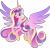 Size: 4732x4583 | Tagged: safe, artist:inaactive, princess cadance, alicorn, pony, g4, absurd resolution, alternate design, colored wings, female, gradient wings, hoof shoes, horn, large wings, long horn, long mane, long tail, mare, older, older princess cadance, peytral, princess shoes, simple background, slender, solo, spread wings, tail, tall, thin, transparent background, vector, wings