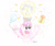 Size: 1024x855 | Tagged: safe, artist:kirbyliscious, pinkie pie, earth pony, pony, g4, balloon, cute, idea, lightbulb, open mouth, open smile, present, smiling, solo, sparkly eyes, traditional art, wingding eyes