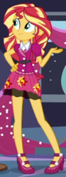 Size: 300x809 | Tagged: safe, screencap, sunset shimmer, equestria girls, equestria girls series, g4, twilight under the stars, spoiler:eqg series (season 2), cropped, solo