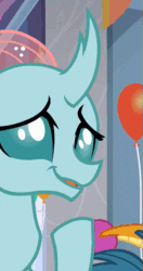 Size: 285x540 | Tagged: safe, screencap, gallus, ocellus, smolder, changedling, changeling, g4, season 9, she's all yak, animated, balloon, blinking, cropped, cute, diaocelles, gif, smiling, solo focus