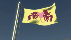 Size: 633x356 | Tagged: artist needed, safe, animated, flag, gif, ponyville flag