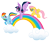 Size: 2048x1683 | Tagged: safe, fluttershy, rainbow dash, twilight sparkle, alicorn, pony, g4, official, cloud, design, rainbow, simple background, stock vector, transparent background, twilight sparkle (alicorn), vector, zazzle