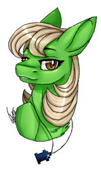 Size: 497x837 | Tagged: safe, artist:inspiredpixels, oc, oc only, pony, bust, jewelry, looking at you, pendant, solo