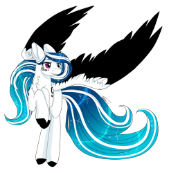 Size: 2929x3000 | Tagged: safe, artist:inspiredpixels, oc, oc only, oc:marie pixel, pegasus, pony, chest fluff, female, heterochromia, high res, mare, rearing, simple background, solo, spread wings, transparent background, wings