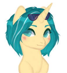 Size: 960x1043 | Tagged: safe, artist:sannoe, pony, unicorn, bust, portrait, simple background, solo, white background