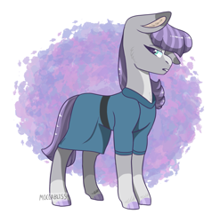 Size: 1697x1780 | Tagged: safe, artist:moccabliss, maud pie, earth pony, pony, g4, abstract background, clothes, solo