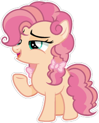 Size: 606x749 | Tagged: safe, artist:dayspringsentryyt, oc, oc only, oc:vanilla pie, earth pony, pony, female, filly, offspring, parent:cheese sandwich, parent:pinkie pie, parents:cheesepie, simple background, solo, transparent background