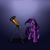 Size: 894x894 | Tagged: safe, artist:joan-grace, twilight sparkle, alicorn, pony, g4, female, gradient background, mare, raised hoof, solo, telescope, twilight sparkle (alicorn)