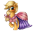 Size: 626x559 | Tagged: safe, artist:loveless-nights, applejack, earth pony, pony, g4, applejack also dresses in style, blushing, clothes, cute, dress, eyelashes, female, hatless, jackabetes, mare, missing accessory, puffy sleeves, raised hoof, simple background, solo, tomboy taming, transparent background