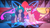 Size: 3840x2160 | Tagged: safe, artist:estories, artist:laszlvfx, edit, izzy moonbow, pinkie pie, earth pony, pony, unicorn, g4, g5, abstract background, duo, female, generational ponidox, high res, izzy and her heroine, mare, open mouth, open smile, smiling, the new pinkie pie, wallpaper, wallpaper edit