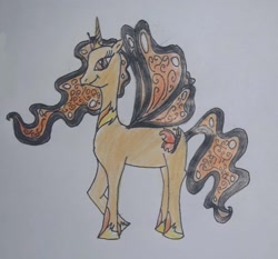 Size: 1904x1772 | Tagged: safe, artist:goldlines005, oc, oc only, flutter pony, pony, eyelashes, female, mare, solo, traditional art