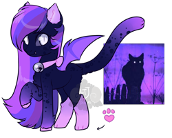 Size: 900x720 | Tagged: safe, artist:lavvythejackalope, oc, oc only, cat, cat pony, original species, pony, bell, cat bell, paw prints, raised hoof, simple background, solo, transparent background