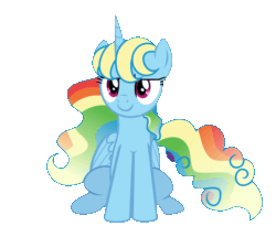 Size: 1200x1033 | Tagged: safe, artist:php178, derpibooru exclusive, rainbow dash, alicorn, pony, g4, alicornified, alternate hairstyle, alternate tailstyle, alternate universe, animated, beautiful, beautiful hair, cute, dashabetes, ethereal mane, ethereal tail, female, flowing mane, flowing tail, folded wings, gif, happy, horn, looking forward, mare, perfect loop, precious, pretty, princess of loyalty, princess rainbow dash, race swap, rainbowcorn, simple background, sitting, smiling, solo, transparent background, vector, wings