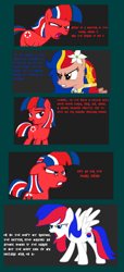 Size: 1652x3629 | Tagged: safe, artist:scoutimusprime, oc, oc:pearl shine, comic, nation ponies, north korea, philippines, south korea