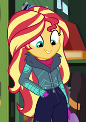 Size: 365x519 | Tagged: safe, screencap, sunset shimmer, equestria girls, equestria girls specials, g4, my little pony equestria girls: better together, my little pony equestria girls: holidays unwrapped, winter break-in, cropped, solo
