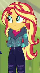 Size: 275x495 | Tagged: safe, screencap, sunset shimmer, equestria girls, equestria girls specials, g4, my little pony equestria girls: better together, my little pony equestria girls: holidays unwrapped, winter break-in, cropped, solo