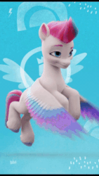 Size: 608x1080 | Tagged: safe, screencap, zipp storm, pegasus, pony, g5, adorazipp, animated, cute, female, flying, looking at you, loop, mare, smiling, solo
