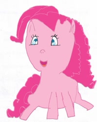 Size: 639x803 | Tagged: safe, artist:basinator, pinkie pie, earth pony, pony, g4, 1000 hours in ms paint, ms paint, pencil, solo