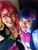 Size: 1538x2048 | Tagged: safe, artist:maddymoiselle, artist:shelbeanie, sunset shimmer, twilight sparkle, human, everfree northwest, equestria girls, g4, clothes, cosplay, costume, everfree northwest 2019, irl, irl human, jewelry, necklace, photo