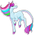 Size: 2413x2485 | Tagged: safe, artist:kankryvantas, classical unicorn, pony, unicorn, celestabellebethabelle, cloven hooves, eyes closed, eyeshadow, female, gravity falls, gravity falls unicorn, high res, horn, leonine tail, makeup, male, mare, pose, solo, unshorn fetlocks