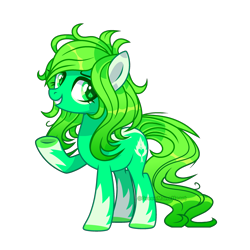 Size: 2700x2700 | Tagged: safe, artist:greenmaneheart, oc, oc only, oc:floria nature, earth pony, pony, earth pony oc, female, grin, high res, mare, raised hoof, simple background, smiling, solo, transparent background