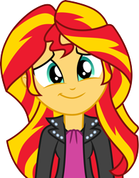 Size: 3000x3853 | Tagged: safe, artist:cloudy glow, sunset shimmer, equestria girls, g4, my little pony equestria girls: rainbow rocks, cute, high res, shimmerbetes, smiling, solo, vector