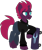 Size: 1151x1368 | Tagged: safe, artist:samsailz, fizzlepop berrytwist, tempest shadow, pony, unicorn, g4, alternate hairstyle, broken horn, clothes, eye scar, female, hoodie, horn, lineless, mare, scar, simple background, skateboard, smiling, solo, transparent background