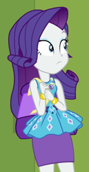 Size: 309x601 | Tagged: safe, screencap, rarity, equestria girls, fomo, g4, my little pony equestria girls: better together, cropped, rarity peplum dress, solo