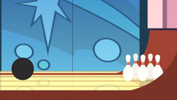 Size: 1280x720 | Tagged: safe, screencap, g4, slice of life (episode), background, bowling alley, bowling ball, bowling pin, imagine spot, liminal space, no pony, scenic ponyville