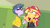 Size: 3410x1920 | Tagged: safe, screencap, micro chips, sunset shimmer, equestria girls, equestria girls specials, g4, my little pony equestria girls: better together, my little pony equestria girls: forgotten friendship, angry, clothes, cutie mark, cutie mark on clothes, female, glasses, jacket, jewelry, leather, leather jacket, lockers, male, necklace