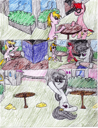 Size: 2549x3299 | Tagged: safe, artist:l9obl, octavia melody, oc, earth pony, pony, once upon a time in canterlot, g4, comic, high res, table