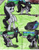 Size: 2549x3299 | Tagged: safe, artist:l9obl, octavia melody, changeling, earth pony, pony, once upon a time in canterlot, g4, badass, bipedal, comic, dodge, fight, high res, kicking