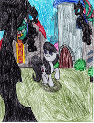 Size: 2549x3299 | Tagged: safe, artist:l9obl, octavia melody, changeling, earth pony, pony, once upon a time in canterlot, badass, comic, female, fight, high res, male