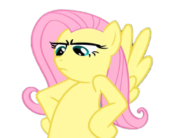 Size: 1167x919 | Tagged: safe, edit, edited screencap, screencap, fluttershy, pegasus, pony, dragonshy, g4, season 1, background removed, female, hooves on hips, narrowed eyes, serious, serious face, simple background, solo, transparent background, wings