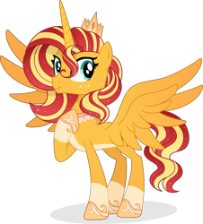 Size: 5056x5583 | Tagged: safe, artist:inaactive, sunset shimmer, alicorn, pony, g4, absurd resolution, alicornified, concave belly, race swap, shimmercorn, simple background, slender, solo, thin, transparent background, vector