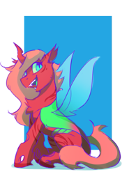 Size: 767x1037 | Tagged: safe, artist:anticular, oc, oc only, oc:red, changeling, changeling oc, solo