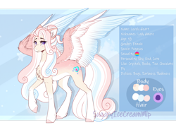 Size: 1280x943 | Tagged: safe, artist:sugaryicecreammlp, oc, oc only, oc:lovely heart, pegasus, pony, female, mare, offspring, parent:princess cadance, parent:shining armor, parents:shiningcadance, reference sheet, solo