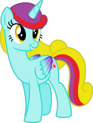 Size: 4000x5259 | Tagged: safe, artist:melisareb, oc, oc only, oc:flower sunshine, alicorn, pony, absurd resolution, colored wings, female, gradient wings, mare, simple background, smiling, transparent background, vector, wings