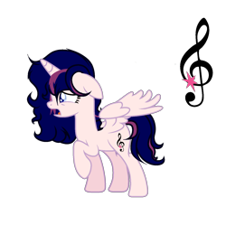 Size: 1500x1500 | Tagged: safe, artist:stardustshadowsentry, oc, oc only, alicorn, pony, female, magical lesbian spawn, mare, offspring, parent:songbird serenade, parent:twilight sparkle, simple background, solo, transparent background