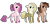 Size: 3081x1475 | Tagged: safe, artist:moccabliss, oc, oc only, oc:rocky road, oc:strawberry shake, oc:vanilla bean, hippogriff, hybrid, fledgeling, interspecies offspring, leonine tail, magical lesbian spawn, offspring, parent:gilda, parent:pinkie pie, parents:gildapie, simple background, transgender, transparent background