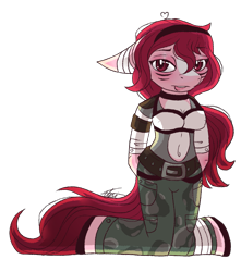 Size: 1345x1522 | Tagged: safe, artist:inspiredpixels, oc, oc only, pony, bandage, female, floppy ears, looking at you, mare, simple background, solo, transparent background