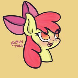 Size: 2048x2048 | Tagged: safe, artist:lynnpone, apple bloom, earth pony, pony, g4, cutie mark crusaders, high res, solo