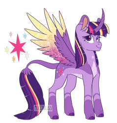 Size: 1898x1995 | Tagged: safe, artist:moccabliss, twilight sparkle, alicorn, pony, g4, curved horn, horn, leonine tail, simple background, solo, transparent background, twilight sparkle (alicorn)