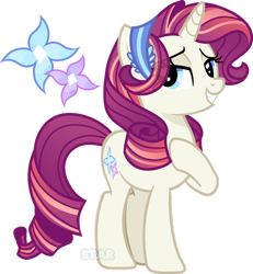 Size: 1280x1388 | Tagged: safe, artist:star-gaze-pony, oc, oc only, oc:crystal flower, pony, unicorn, female, mare, simple background, solo, transparent background