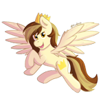 Size: 500x500 | Tagged: safe, artist:exobass, oc, oc only, oc:prince whateverer, pegasus, pony, crown, jewelry, male, pegasus oc, regalia, simple background, solo, transparent background, wings