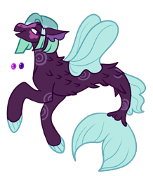 Size: 909x1041 | Tagged: safe, artist:reyarpg, oc, oc only, seapony (g4), dorsal fin, eyelashes, fin wings, fins, fish tail, flowing tail, open mouth, purple eyes, simple background, smiling, solo, tail, transparent background, wings