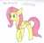 Size: 1092x1053 | Tagged: safe, artist:cmara, fluttershy, pegasus, pony, g4, female, mare, raised hoof, simple background, solo, traditional art, white background