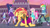 Size: 3410x1920 | Tagged: safe, screencap, applejack, fluttershy, pinkie pie, rainbow dash, rarity, sci-twi, sunset shimmer, twilight sparkle, equestria girls, equestria girls specials, g4, my little pony equestria girls: better together, my little pony equestria girls: forgotten friendship, applejack's hat, boots, bowtie, bracelet, canterlot high, clothes, converse, cowboy boots, cowboy hat, cutie mark, cutie mark on clothes, denim skirt, eyes closed, female, frown, geode of empathy, geode of fauna, geode of shielding, geode of sugar bombs, geode of super speed, geode of super strength, geode of telekinesis, glasses, gritted teeth, hairpin, hat, high heels, high res, hoodie, humane five, humane seven, humane six, jacket, jewelry, leather, leather jacket, legs, magical geodes, necklace, open mouth, ponytail, rarity peplum dress, sandals, shoes, skirt, sneakers, tank top, wall of tags